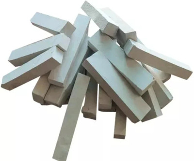 SUBHSAVITRI 1kg white slate bar earthy and crunchy slate pencil chalk billiards chalk(15 Sticks)
