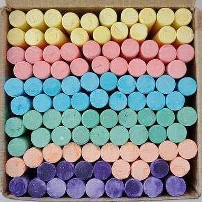 Agritec Dustless chalk piece | Multicolour | Box of 200pcs 1 CHALK(200 Sticks)