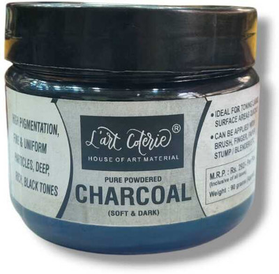 L'art Coterie Powdered Charcoal Artist Black Charcoal Powder(90gm) for Sketching/Drawing Stick(Pack of 1)