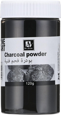 FRKB Powdered Charcoal Black Charcoal Powder for Drawing, Sketching and Blending Art - 120 Gms Stick(Pack of 1)