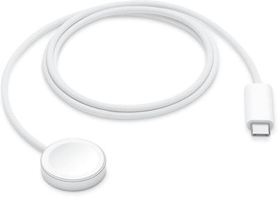 Auxiliary USB Type C Cable 6 A 1 m Original quality Magnetic Charging Cable 1 m (Compatible with Smart Watch, White)(Compatible with i phome watch, White, One Cable)