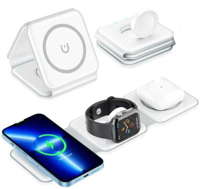 poxi 3 in 1 Foldable Wireless Magnetic Charger Charging Pad