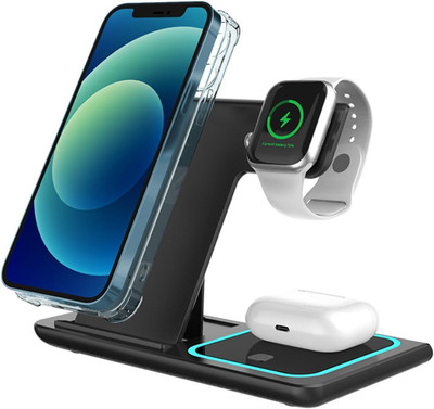 MI-STS Multifunctional Wireless Charger 15W Fast Charging 3in1 Stand Dock Station Charging Pad