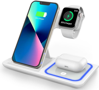 MARS 3 in 1 Fast Wireless Charging Station Dock Compatible iwatch Series 6/5/4/3/2 Charging Pad