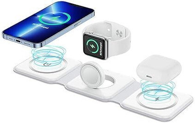 VELOGK 15w Wireless charging pad 3 in 1 Foldable Charging Pad