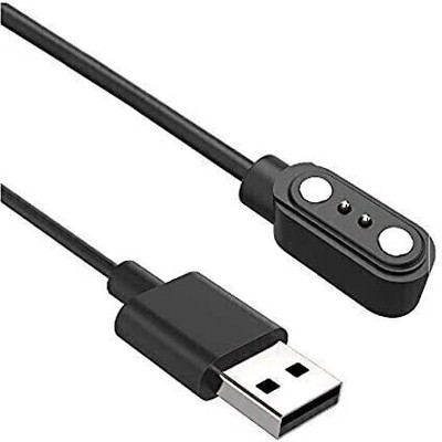 NEWSHAHD Magnetic Charging Cable 0.5 m Smart Watch 2 Pins Magnetic Suction Charger Cable SHAH76(Compatible with Smartwatches, Black, One Cable)