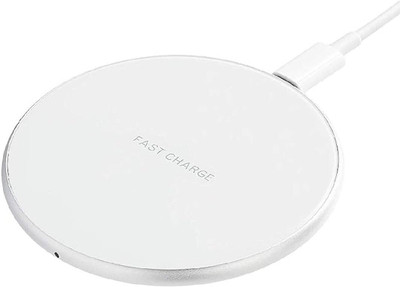 JK Beauty White 10W Wireless Fast Charging Pad Pack Of 2 Charging Pad