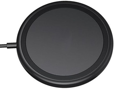 VELOGK Minimalist Round Black Wireless Charger for Everyday Use Charging Pad