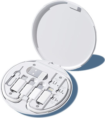 BUFONA 5in1 Data Cable Set with 60W Fast Charging Cable Card Tray Eject Pin Storage Box Charging Pad