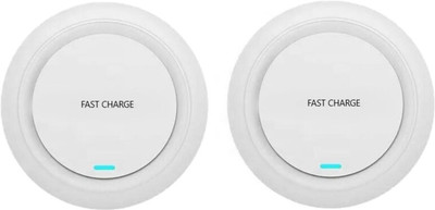 MARS Cokoeye Wireless Round Charger White Pack of 2|Ultra Slim Wireless MobileCharger Charging Pad