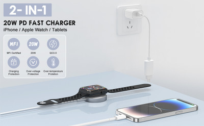 MARS 2-in-1 Wireless Charger -Fast & Magnetic|Dual Qi Charging Pad|Compact & Portable Charging Pad