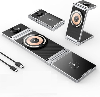 Hoshila172 3 in 1 Mag-Safe Charger Stand for Wireless Charging Charging Pad