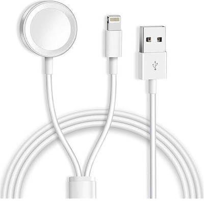 MARS Sleek 2-in-1 iWatch & iPhone Charger with Fast Charge Charging Pad