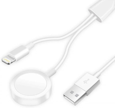 MARS 2-in-1 Fast Wireless Charger for Apple Watch & iPhone – Compact Charging Stand Charging Pad