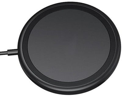 VELOGK Fast and Reliable Round Black Wireless Charger for All Devices Charging Pad