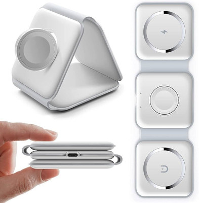 X88 Pro Smart and Stylish: 3-in-1 Foldable Charger for iPhone, Watch & AirPods Charging Pad