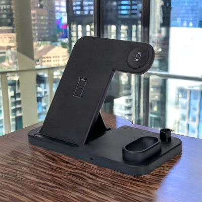 DECODIY 40W Best 4 in 1 Foldable Wireless Fast Charging Stand Station For Mult Devies Charging Pad