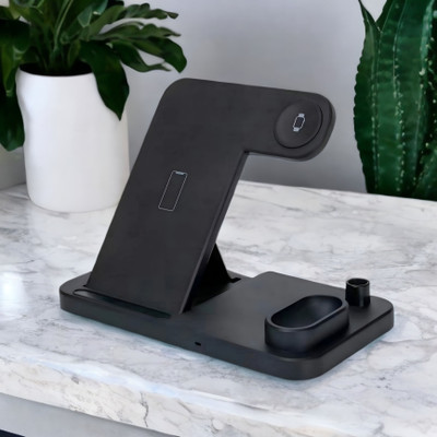 DECODIY 4 in 1 Best Wireless 40W Foldable Fast Charging Stand Station Dock Multi Devies Charging Pad