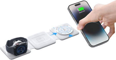 MARS Universal 3-in-1 Charger for iPhone, Apple Watch, and AirPods Charging Pad