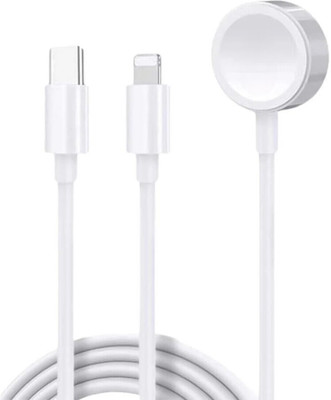 Talabat Type-C iWatch Charger: Portable Dual Charger for All Apple Devices Charging Pad
