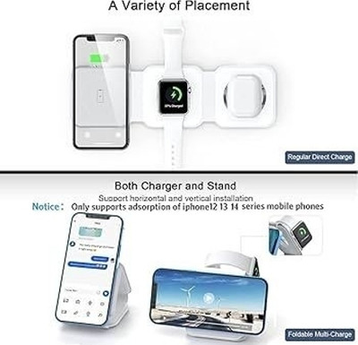 X88 Pro All-in-One Charging Solution: Foldable Charger for iPhone, iWatch & AirPods Charging Pad