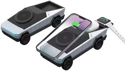 Fitpro Cybertruck-Inspired Wireless Dock | 15W 3-in-1 Fast Charging Station Charging Pad