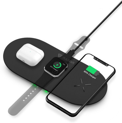 RAEGR Arc 1350 [3-in-1] Triple Trio Mat [with 2 Type-C PD Cables] Charging Pad