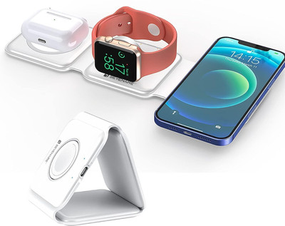 X88 Pro Foldable 3 in 1 Magnetic Wireless Charger | MagSafe Supported Charging Pad