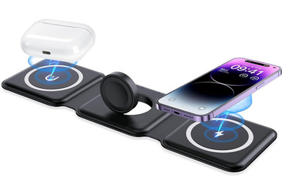MARS 3 in 1 Wireless Charger Magnetic Foldable Charging Fast Wireless Charging Pad Charging Pad