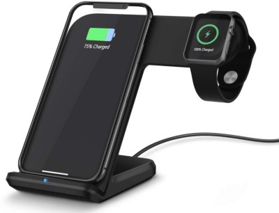 FKU 3 in 1 Fast Charger Wireless Charging Station Stand for Mobile,Smart Watch Charging Pad