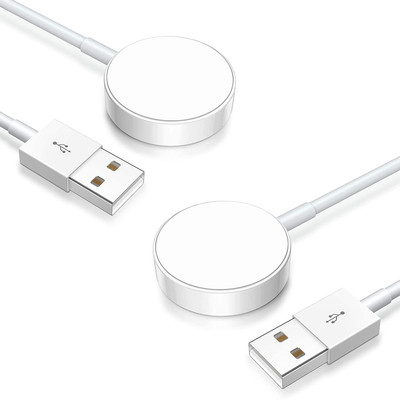 MARS Wireless Magnetic Smartwatch Charging Cable for iWatch Series 5/4/3/2/1(2 Pcs.) Charging Pad