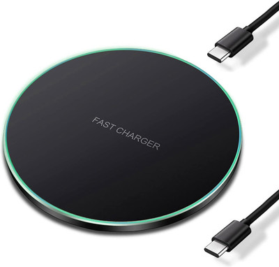 Cokoeye 15W Wireless Charger Fast Charging Pad Qi-Certified for 16 to 11 Series- Black Charging Pad