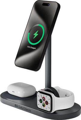 DailyObjects Surge™ Max 3-in-1 Magnetic Wireless Charging Station - 30W | Fast Charging Charging Pad
