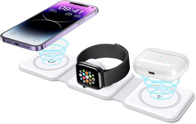 RETRACK 3 in 1 Foldable Magnetic Wireless Charging Station for Multiple Devices Charging Pad