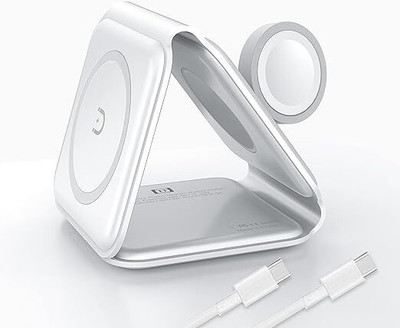 Attilio 3 in 1 Magnetic Foldable Wireless Charger for iPhone 16 to 12 Series Charging Charging Pad