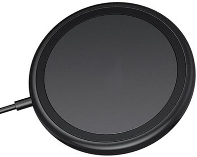 VELOGK Compact Round Wireless Charger in Stylish Black Design Charging Pad