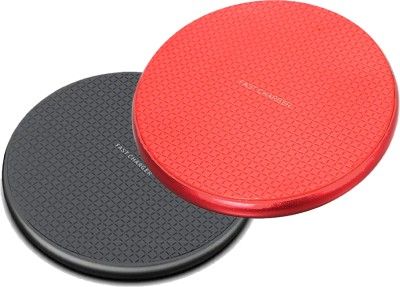 CARE N MADE Combo of 2 Wireless Fast Charger | 10W Wireless Fast Charging Pad Black & Red Charging Pad