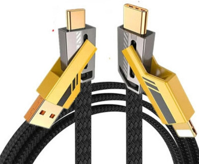 Huntindia 4 in 1 Universal Ultra Fast Multiple Charging Cable PD 65W & Data Transfer Cable Charging Pad