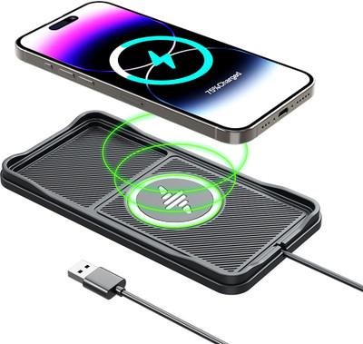 Zorbes Wireless Car Charger Fast Charging Pad for iPhone and Samsung Charging Pad