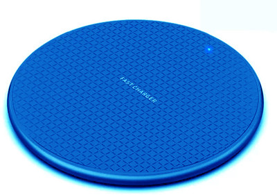 Mr fix Wireless Charger | 10W Wireless Fast Charging Pad (Blue) Pack of 2 Charging Pad