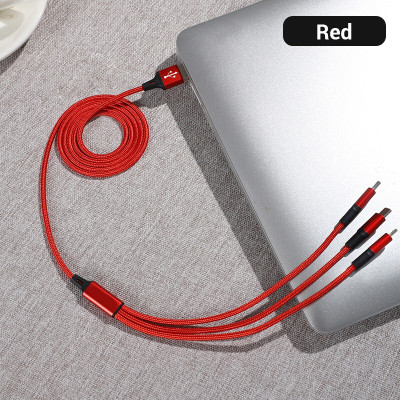 POZUB Three-In-One Fast Charge Data Cable Multiple Pin Charging Cable Multi Charger Charging Pad