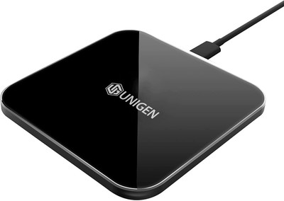 unigenaudio UNIPAD 150 15W with Type-C PD Support | Glass Top Metal Base Charging Pad