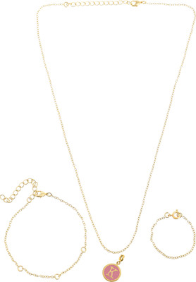 Voylla Brass Gold-plated Gold Jewellery Set(Pack of 1)
