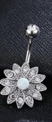 Shield plus Belly Button Ring Piercing for Women - Navel Belly Button Rings with Surgical Stainless Steel Charm Set