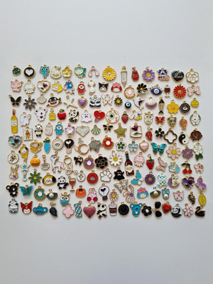 Swasti ENAMEL CHARMS JEWELLERY Metal Charm Set(Pack of 15)