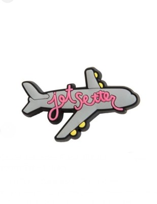 Charmm Jetsetter Plane ibbitz Charm Rubber Shoe Charm