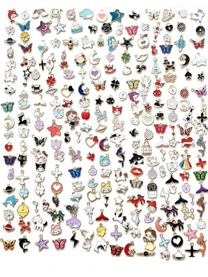 BDRMKH 16 charms Brass Charm Set(Pack of 16)