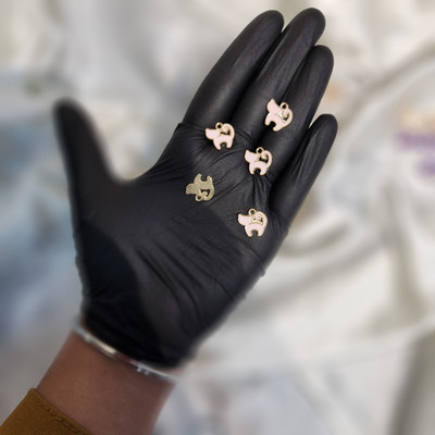 Mohan Shoppe Pink Color Cat Shaped Fancy Charms Metal Charm Set
