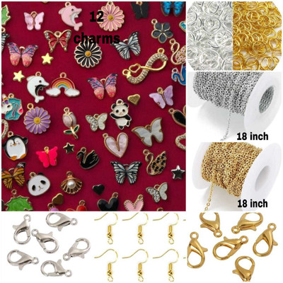 ELCETRATD JEWELLERY Brass Charm Set(Pack of 12)