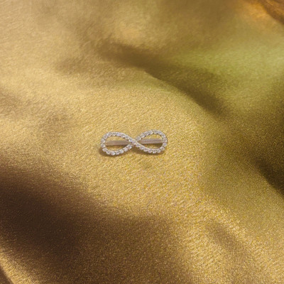 Pahel The silver that shines Infinity Symbol Zircon Accents Sterling Silver Watch Charm